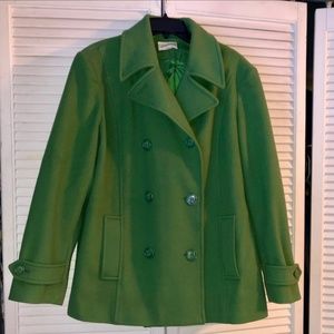 St. John's Bay Green Wool Peacoat